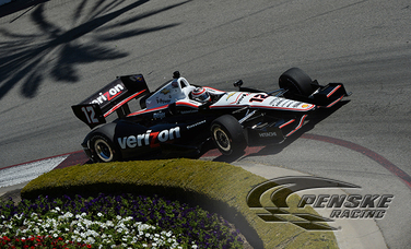 Power Leads Team Penske During Practice at Long Beach