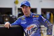 Keselowski resting on a set of Goodyears